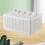 Foldable White Pants Storage Box with Adjustable Dividers, 5 Grids 1