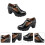 1Paar Damen High Heels Wasserfestem Mikrofaser 9