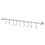 Space-Saving Wall Mounted Cookware Organizer, Movable Hook Design For Organizing Multiple Items, Stainless Steel Utensil Rail With Rust-Resistant 3