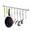 Space-Saving Wall Mounted Cookware Organizer, Movable Hook Design For Organizing Multiple Items, Stainless Steel Utensil Rail With Rust-Resistant 5