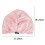 Silk Hair Bonnet for Sleeping Double-Layer Adjustable Pink 4