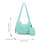 Bolsa transversal feminina moderna e acolchoada, leve e espaçosa, com zíperes pequenos, ideal para maquiagem. 3