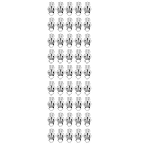 60Pcs Silver Round Ear Clips Earring Converter Clip on Comfortable 1