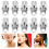 60Pcs Silver Round Ear Clips Earring Converter Clip on Comfortable 9