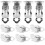 60Pcs Silver Round Ear Clips Earring Converter Clip on Comfortable 10