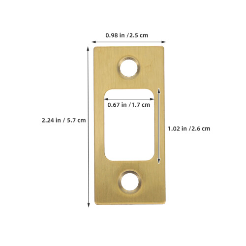 2Pcs Golden Round Deadbolt Lock Hardware Plates for Door Installation 1