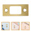 2Pcs Golden Round Deadbolt Lock Hardware Plates for Door Installation 10