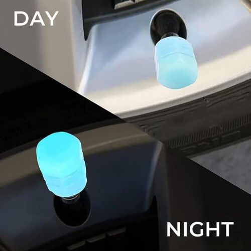 Waterproof luminous car tire valve caps 8-piece set 1
