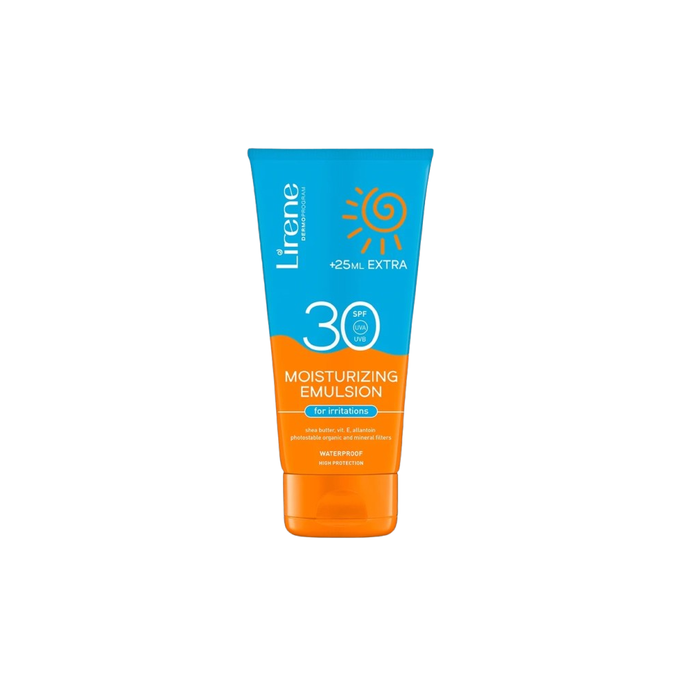 Lirene Moisturizing Emulsion (SPF 30) 150ml + | Hydrating & Skincare Sunscreen Lotion - 25ml
