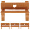 12Pièces Miniature Banc Jardin Pour Maquette Décor 2