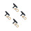 4Pcs Compact Black Drum Keys Metal Drum Tuning Accessories Set 11