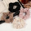 Scrunchies από βαμβάκι για κορίτσια, γυναίκες με χοντρές μπούκλες, αξεσουάρ μαλλιών 4