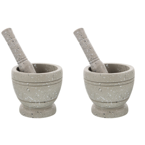 2Ensembles Ensemble Mortier Pilon Compact , Outils Manuels Pour Cuisine 2