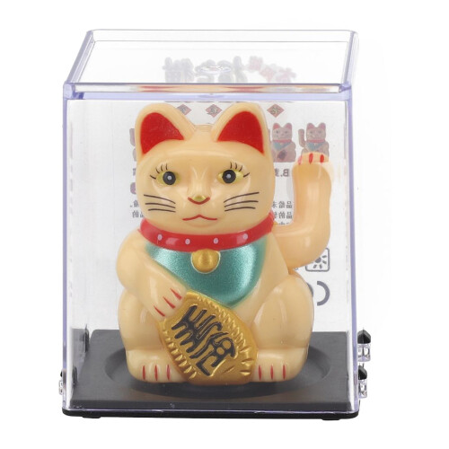 Mini Solar Automatic Waving LuFor CKy Cat Car Decoration Cake Baking Decoration 1