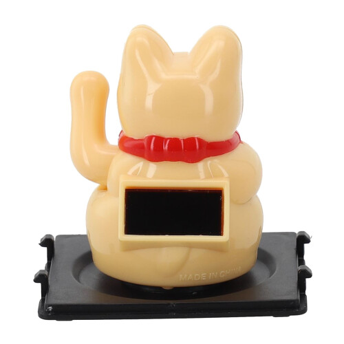 Mini Solar Automatic Waving LuFor CKy Cat Car Decoration Cake Baking Decoration 2