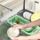 Grey Adjustable Retractable Sink Storage & Drain Rack – Large Capacity, Compatible with Most Sinks 7