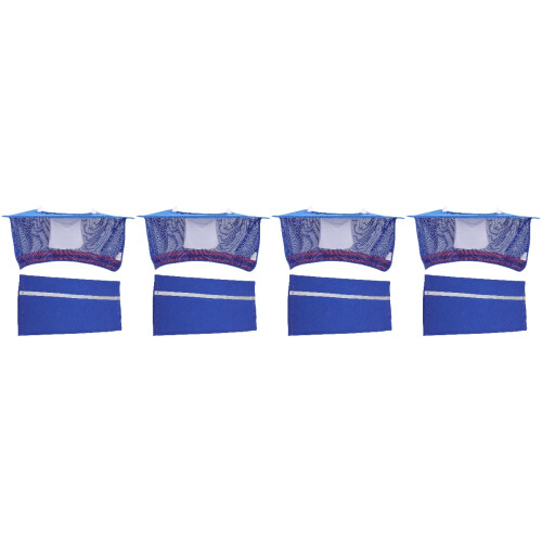 4Sets Reflective Blue Hard Hat Shade Breathable Mesh Neck Sun Shield 2