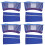 4Sets Reflective Blue Hard Hat Shade Breathable Mesh Neck Sun Shield 4