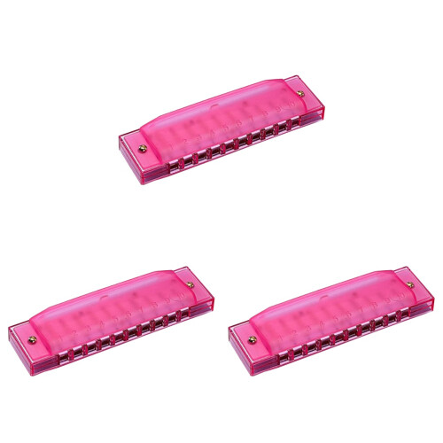 3Pcs Hole Plastic Harmonica Instrument Music Toy for Playing 2