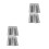 4Pcs Sturdy Aluminum Wedges Silver for Handle Fix 6