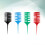 8Pcs Useful Hair Dye Comb Assorted Colors Durable Salon Tool 3