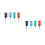 8Pcs Useful Hair Dye Comb Assorted Colors Durable Salon Tool 6