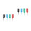 8Pcs Useful Hair Dye Comb Assorted Colors Durable Salon Tool 7
