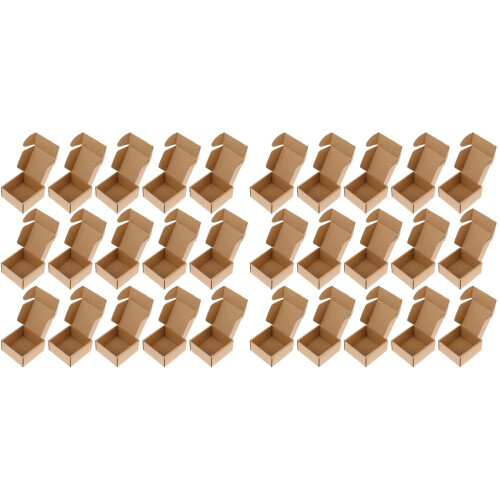50Pcs Chocolate Corrugated Mailer Boxes Easy Assemble DIY Storage Box 2