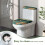 Vintage Map Keep Dust Stick WC Protector Cover Reglabil Elastic Bottom pentru Baie Home 4