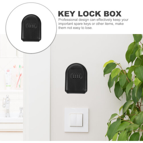 Combination Lock Key Holder Wall Hider Outdoor Plastic Spare 2