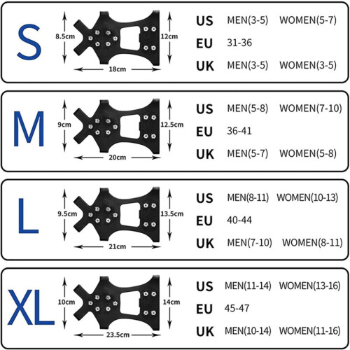 Crampons Ice Cleats for Shoes with 10 Spikes 2