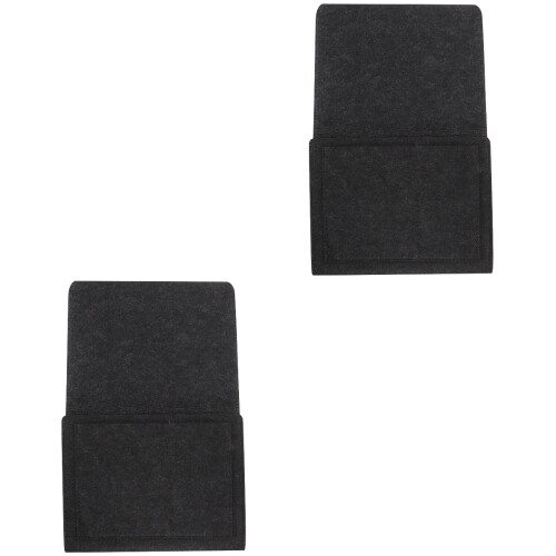 2Pcs Premium Felt Bedside Storage Organizer Hanging Bag 1