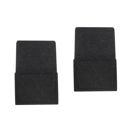 2Pcs Premium Felt Bedside Storage Organizer Hanging Bag 2