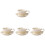 4Sets White Ceramic Water Cup Handle Coffee Mug Home Accessory 5