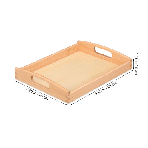 3Pcs Multi Wooden Serving Trays with Handles Storage Boxes 2