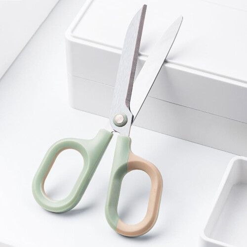 Tesoura para Cabelo e Artesanato com Cabo Ergonômico, Resistente, Compatível com Tesouras Afiadas – Verde 1