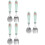 3Sets Toddler Fork Spoon Set Green Safe Practical Kids Tableware 7