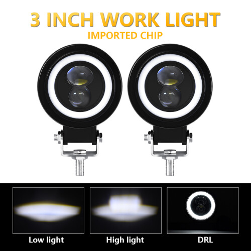 60W Motorcycle LED 6000K White 2pc 15x7.8x10.5cm 2