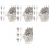 8Sets Durable Silver Threaded Eye Screw Hooks for Jewelry Making 2