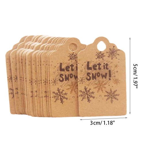 Christmas Gift Tags Kraft Paper 100 per Set 2