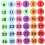 36Pcs Carpet Dots for Classroom Nylon Circular Assorted Color Number Learning Positioning Sticker 5