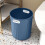 Small Round Trash Can Plastic 1.9 Gallon Blue 4