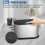 Mini Trash Can with Lid, 4L Small Kitchen Compost Bin Silver 2