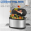 Mini Trash Can with Lid, 4L Small Kitchen Compost Bin Silver 5