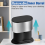 Mini Trash Can with Lid, 4L Small Kitchen Compost Bin Silver 6