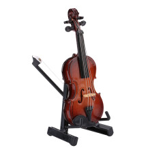 Exquisite Mini Violin with Stand for Display