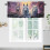 Κουρτίνα Wolf Valance 54x18 ίντσες, σχέδιο Forest Mountain Sunset, τσέπη για καλάμι, 2 πάνελ – 2