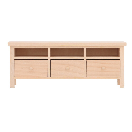 Natural Birch Mini TV Cabinet 14.9x5.8x4.8cm 1