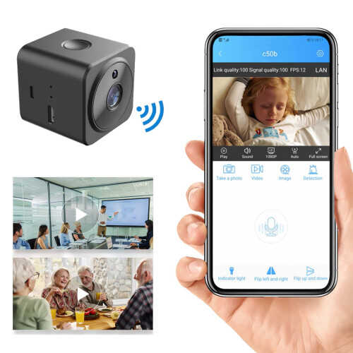 Home Security Camera HD - Wireless Indoor Security Camera with Wifi, Night Vision, Motion Detection, and Wide Angle Remote View 1