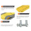 Car Tow Strap High-Strength 8-Ton Yellow-Grey Reflective PP 6